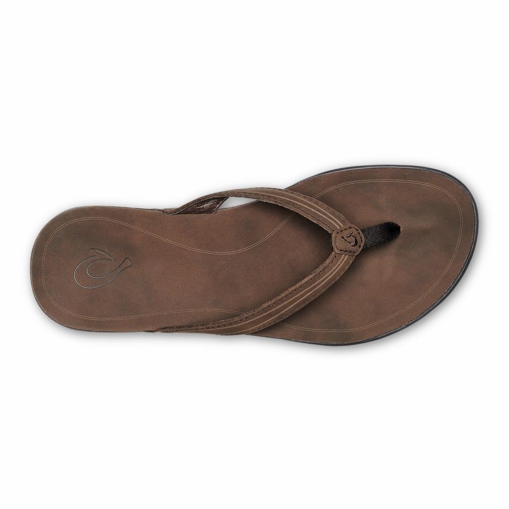 Olukai Women's Aukai Flip Flop - Dark Java US593-846